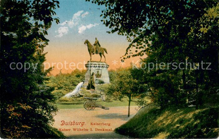 Duisburg Ruhr Kaiserberg Kaiser Wilhelm 1. Denkmal