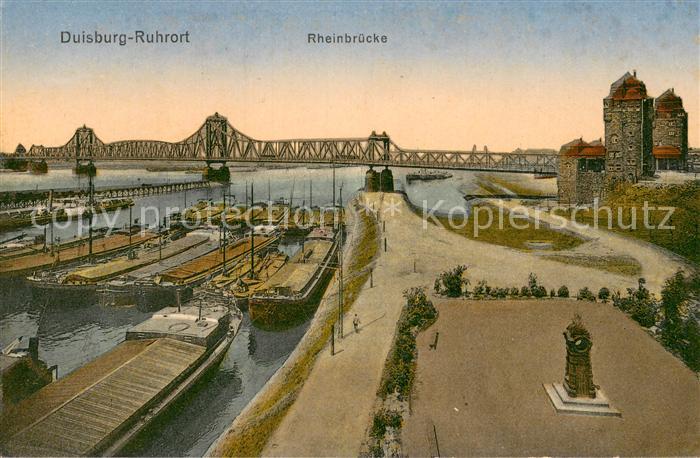 Duisburg Ruhr Rheinbruecke Dampfer