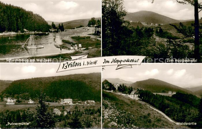 Brilon Hochsauerlandkreis NRW Hoppecketal Schwimmbad Gaststaette- Pulvermuehle W