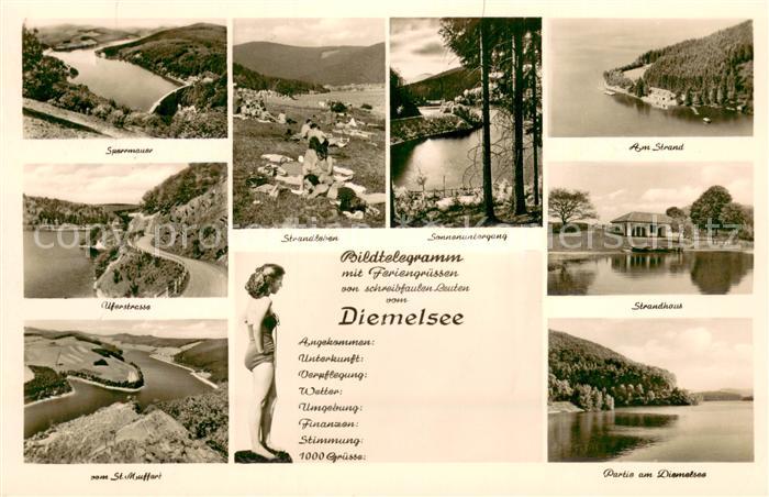 Brilon Hochsauerlandkreis NRW Diemelsee Ufersperre Sperrmauer Strandleben