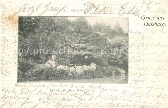 Duisburg Ruhr Grotte an dem Kaiserberge