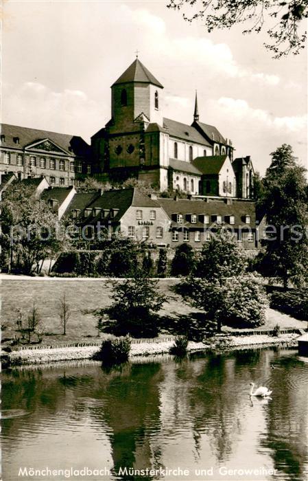 MoeNCHENGLADBACH NRW Muensterkirche und Geroweiher
