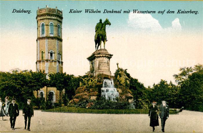 Duisburg Ruhr Kaiser Wilhelm- Denkmal mit Wasserturm auf dem Kaiserberg