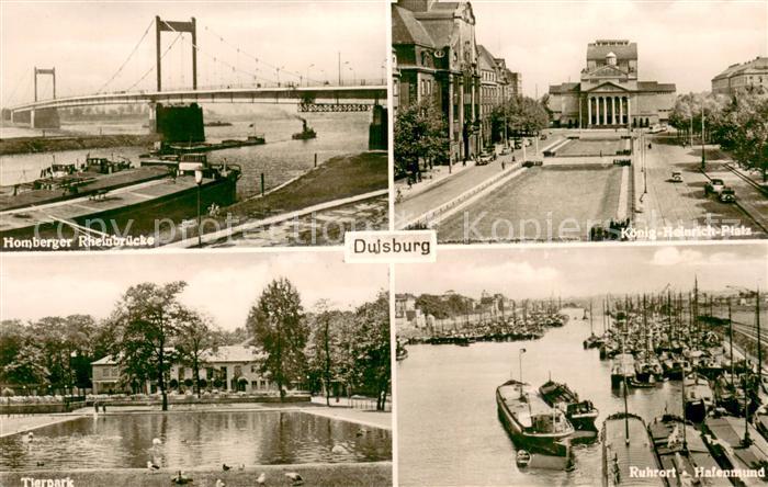 Duisburg Ruhr Homberger Rheinbruecke Tierpark Koenig- Heinrich- Platz Hafenmund