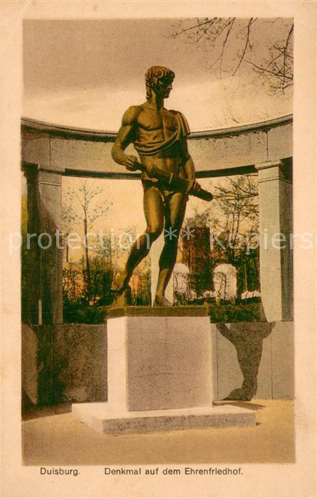 Duisburg Ruhr Denkmal auf dem Ehrenfriedhof