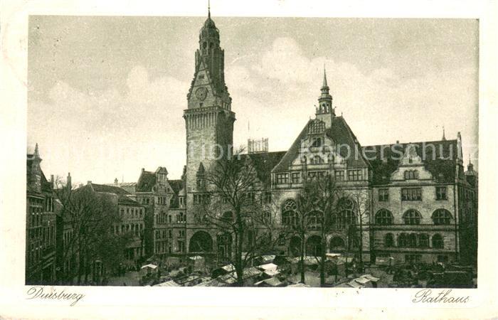 Duisburg Ruhr Rathaus mit Markt