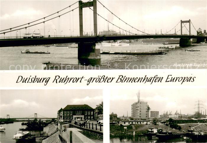 Duisburg Ruhr Homberger Rheinbruecke Hafen