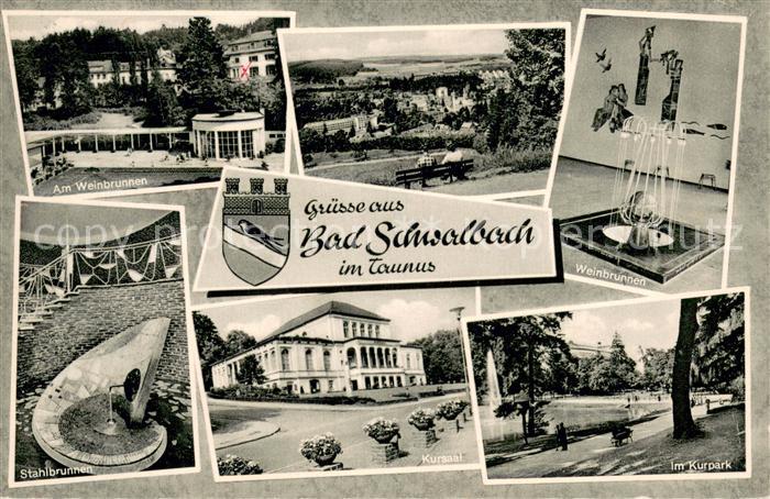 Bad Schwalbach Am Weinbrunnen Kurpark Stahlbrunnen Kursaal