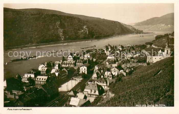Assmannshausen Gesamtansicht Rhein