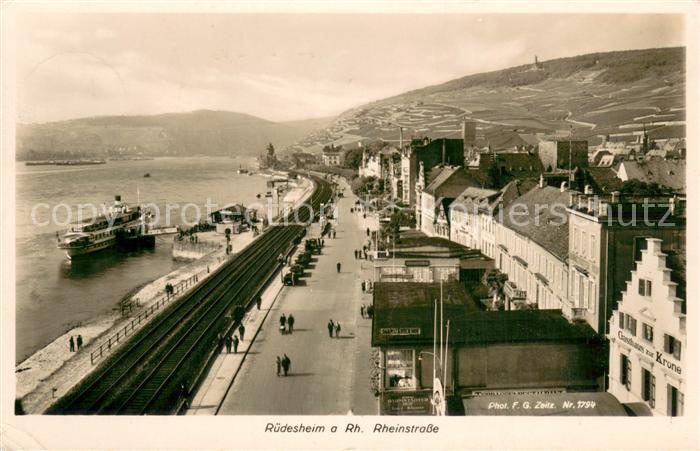 Ruedesheim am Rhein Gasthaus Zur Krone und Darmstaedter Hof Rheinstrasse