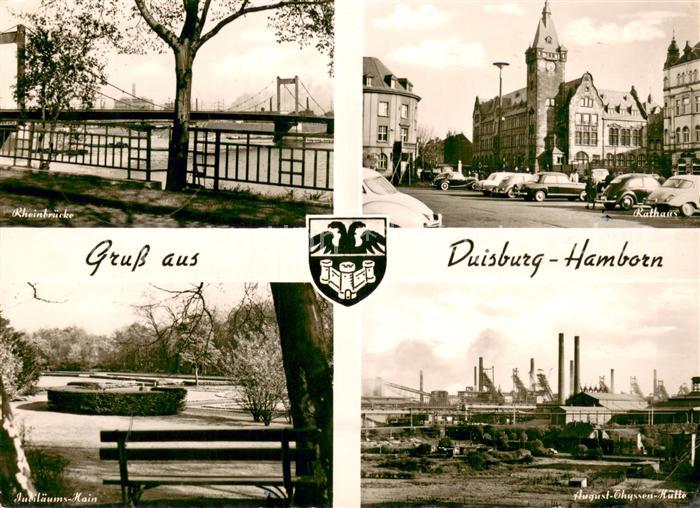 Hamborn Rheinbruecke Rathaus August-Thyssen-Huette
