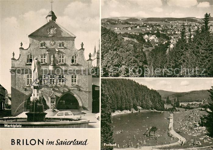 Brilon Hochsauerlandkreis NRW Marktplatz Freibad