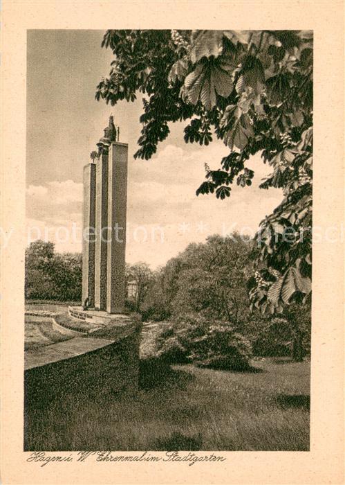 Hagen Selbecketal Ehrenmal im Stadtgarten