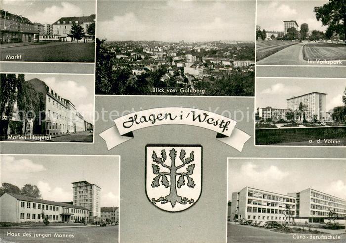 Hagen Westfalen Volkspark Marienhospital Markt Cuno-Berufsschule