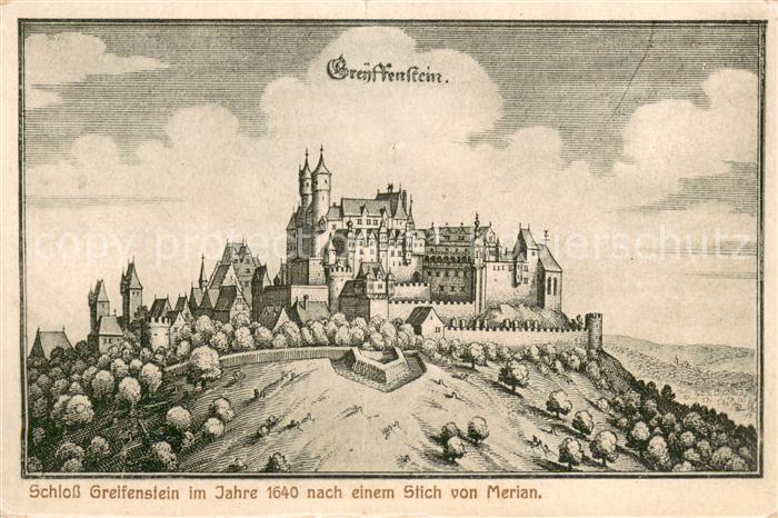 Greifenstein Hessen Schloss Greifenstein im Jahre 1640