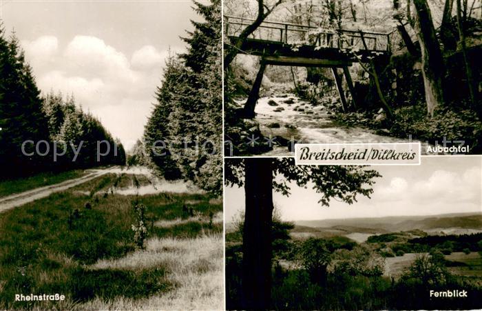Breitscheid Hessen Aubachtal Rheinstrasse Fernblick
