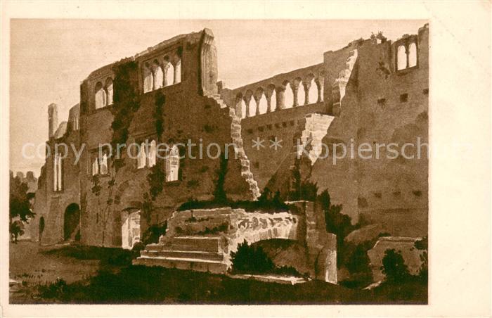 Muenzenberg Palasansicht vom Burghof aus