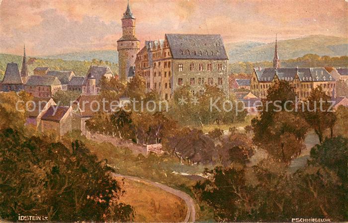 Idstein Gesamtansicht Kuenstlerkarte P. Schmiegelow