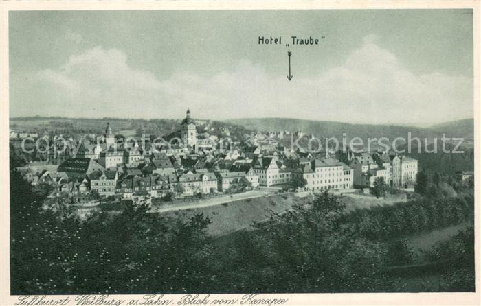Weilburg Gesamtansicht und Hotel Traube