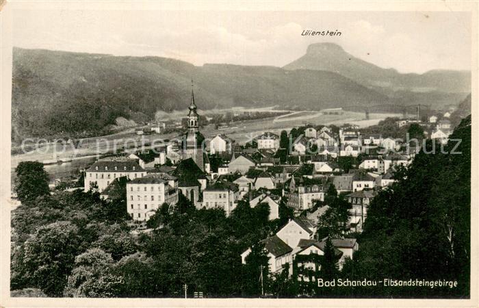 Bad Schandau Elbsandsteingebirge Lilienstein Gesamtansicht
