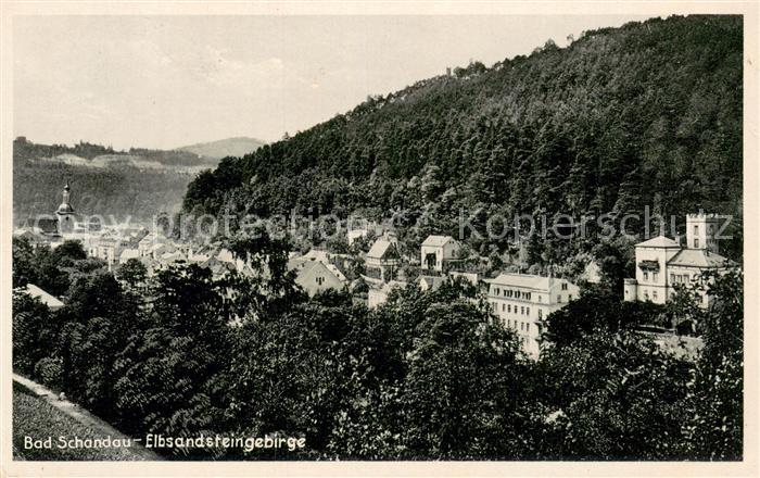 Bad Schandau Teilansicht Elbsandsteingebirge