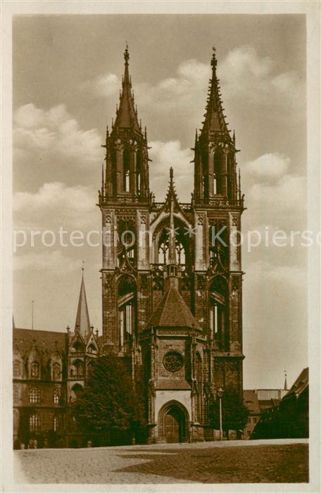 Meissen Elbe Sachsen Dom zu Meissen Westseite