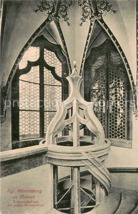 Meissen Elbe Sachsen Kgl. Albrechtsburg Treppenabschluss des grossen Wendelstein