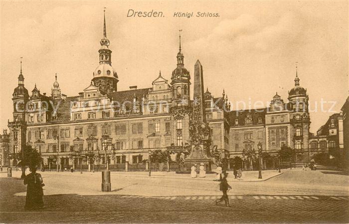 DRESDEN Elbe Koenigl. Schloss Obelisk