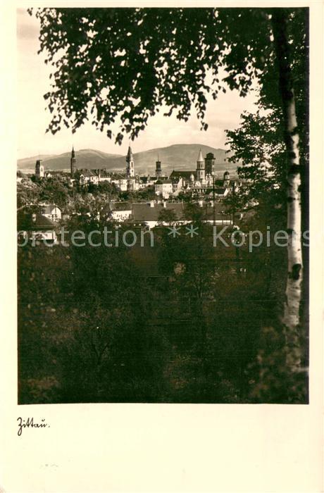 Zittau Gesamtbild vom Kummersberg Jeschken