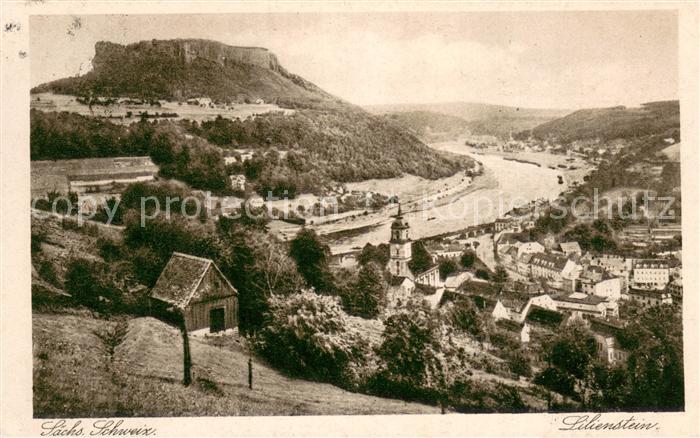 Lilienstein Koenigstein mit dem Lilienstein