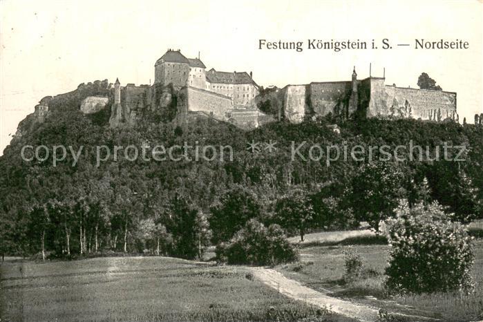 Koenigstein Saechsische Schweiz Festung Nordseite