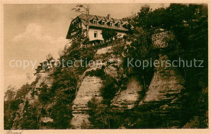 Brand Saechsische Schweiz Haus in Brand