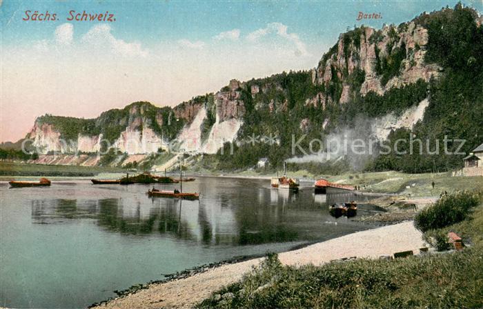 Bastei Saechsische Schweiz Bastei Flusspartie