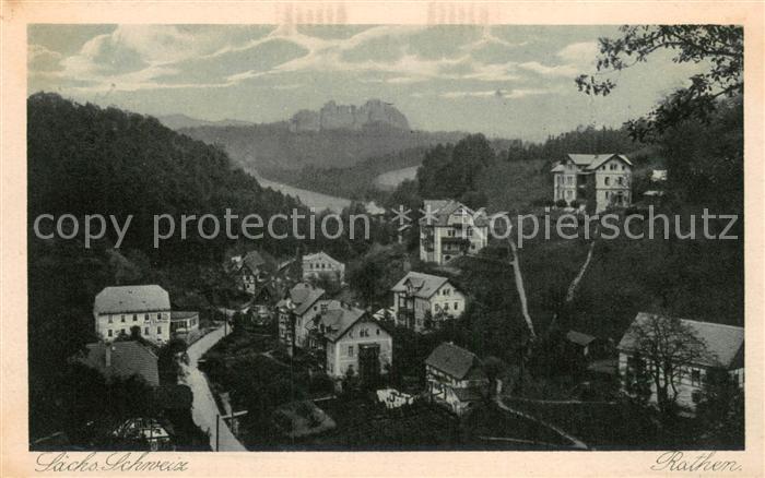 Rathen Saechsische Schweiz Gesamtansicht