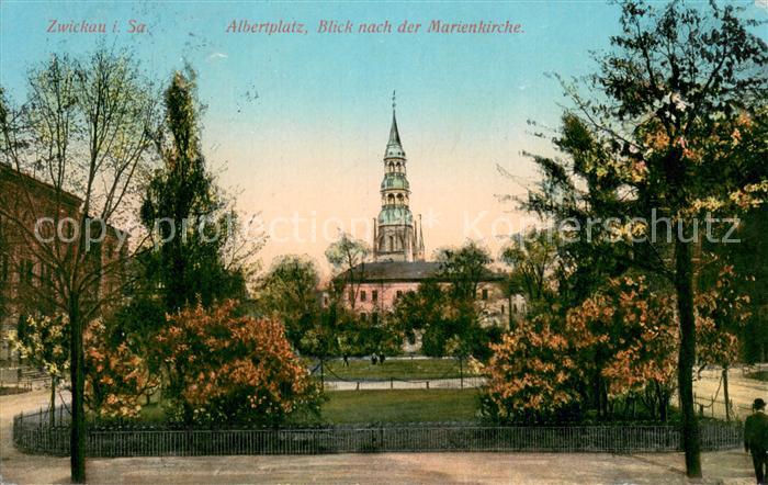 Zwickau Sachsen Albertplatz Marienkirche