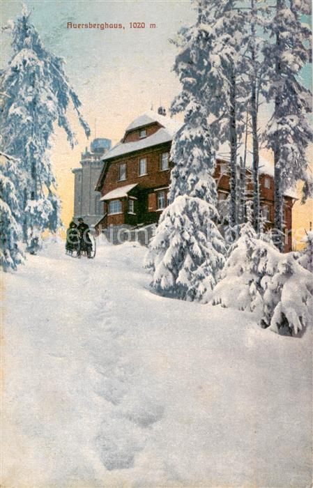 Eibenstock Auersberghaus Partie im Schnee