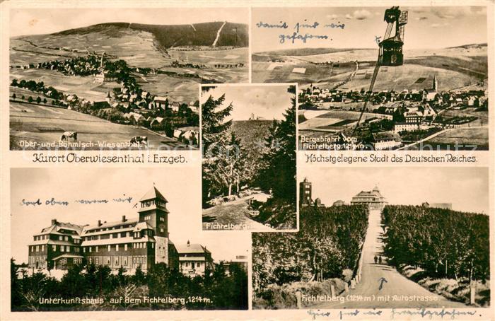 Oberwiesenthal Erzgebirge Unterkunftshaus auf Fichtelberg Bergabfahrt vom Fichte