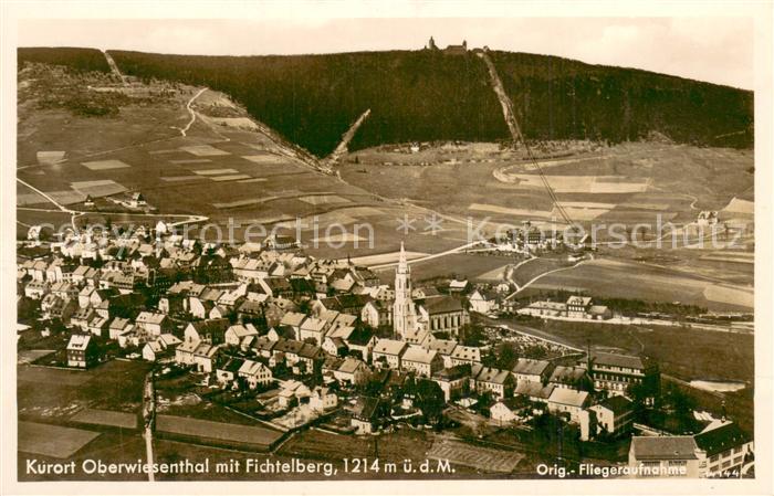 Oberwiesenthal Erzgebirge Fliegeraufnahme Gesamtansicht mit Fichtelberg