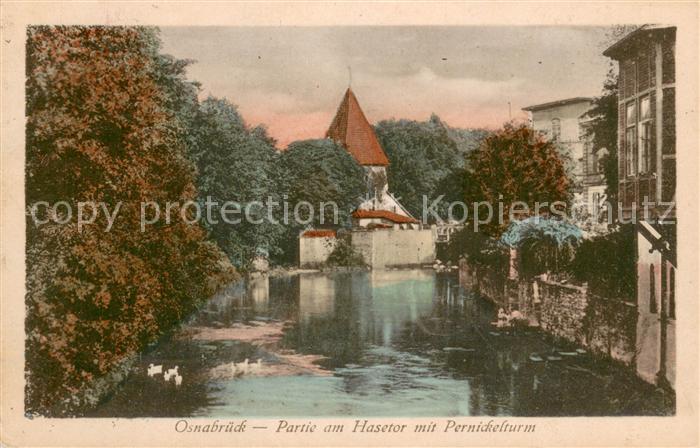 Osnabrueck Partie am Hasetor mit Pernickelturm