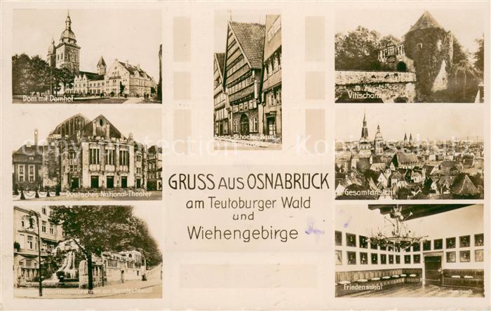 Osnabrueck Dom Domhof Agnes Schoeller Haus Vitischanze Nationaltheater Friedenss