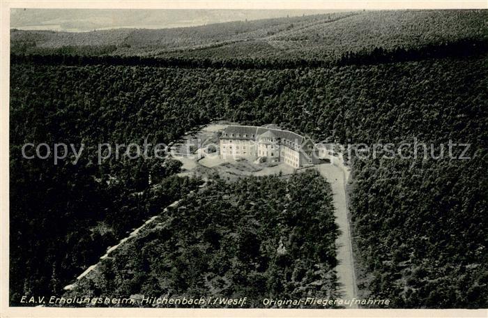Hilchenbach E.A.V. Erholungsheim Original Fliegeraufnahme