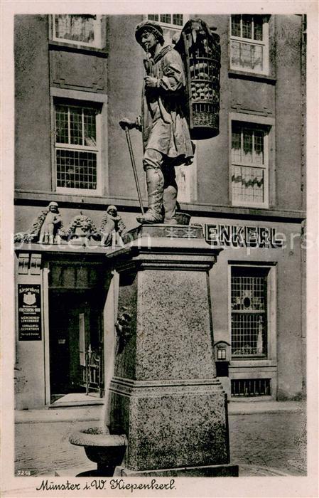 Muenster Westfalen Kiepenkerl Denkmal Statue Bromsilber Imitation