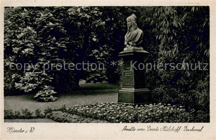Muenster Westfalen Anette von Droste Huelshoff Denkmal
