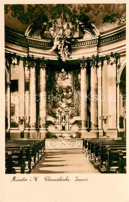 Muenster Westfalen Clemenskirche Innenansicht Altar