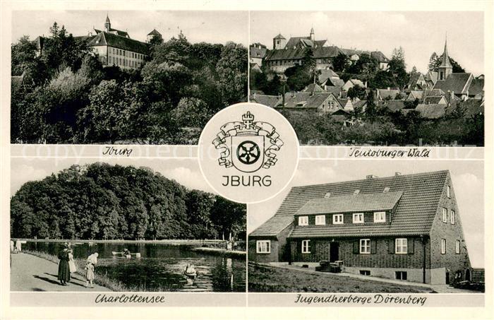 Bad Iburg Motiv mit Kirche und Schloss Charlottensee Jugendherberge Doerenberg W