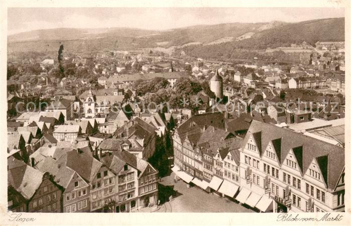 Siegen Westfalen Stadtpanorama Blick vom Markt