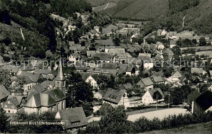 Bilstein Sauerland Ortsansicht Luftkurort mit Kirche