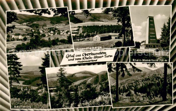 Oberhundem Panorama Jugendherberge Rhein Weserturm Adolfsburg Landschaft