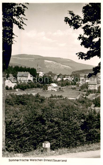 Welschen Ennest Sommerfrische Ortsansicht mit Kirche
