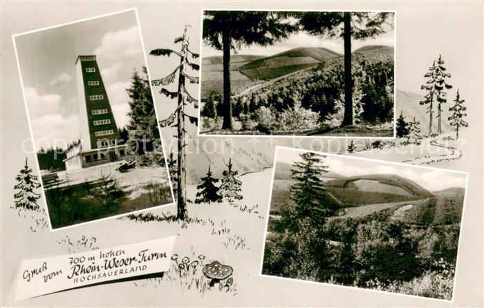 Oberhundem Rhein Weser Turm Landschaftspanorama